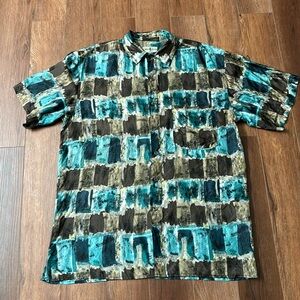 Robert Stock, silk button down, size large